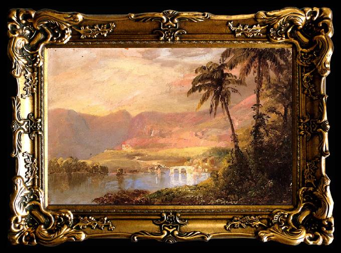 framed  Frederic Edwin Church Tropical Landscape, Ta017